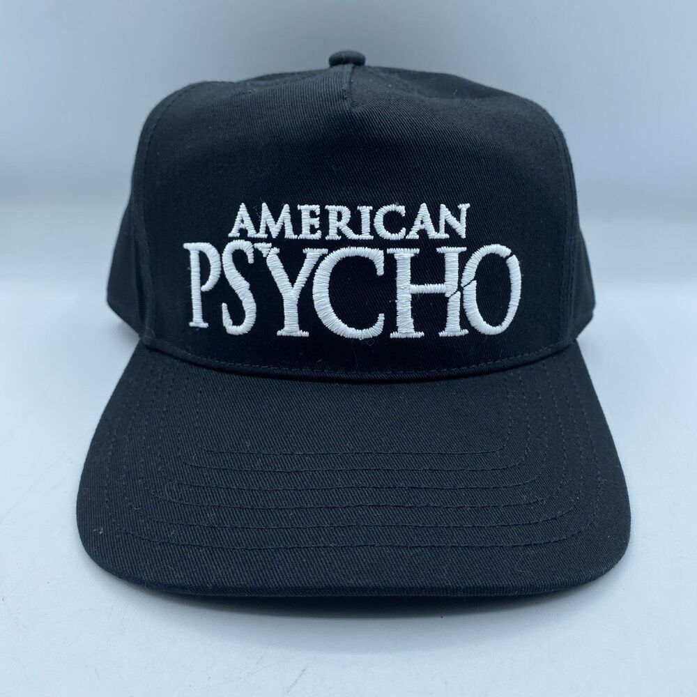 American Psycho Hat Adult OSFA Snapback Black Adjustable Horror Movie NWOT